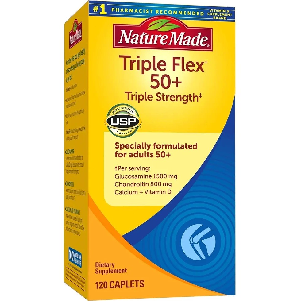 قرص تقویتی مفاصل TripleFlex گلوکوزامین کندرویتین نیچرمید NatureMade (120 عددی)